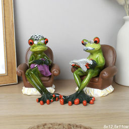 Цена за 2 шт. Фигурка Лягушка Бабушка Дедушка 10 см / YX09006 /уп 2/24/
