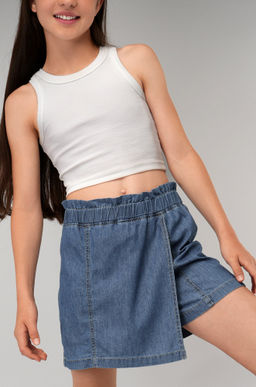 Джинсовая юбка-шорты для девочки Happyfox