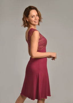 Ночная сорочка МИЛАНА (бордовый / золото №16/27) - Ивановская трикотажная компания фото 5