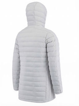 Куртка мужская удлинённая стёганая с капюшоном и графеновой подкладкой утеплитель тинсулейт