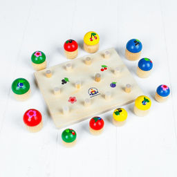 Сортер «Грибочки», размер грибочков: 4 см; 3,5 см; 3 см