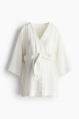 MAMA Blusa cruzada con cinturon de anudar - H&m фото 5