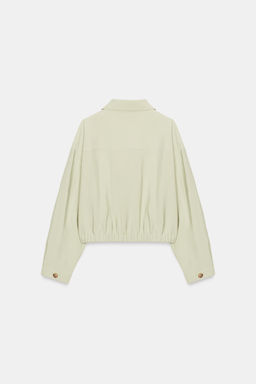 CHAQUETA CORTA BOLSILLOS SOLAPA / Verde agua - Zara фото 8