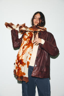 FLORAL PRINT WOOL-BLEND SCARF - Zara фото 2