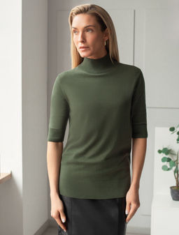 Джемпер тонкой вязки из хлопка с нейлоном