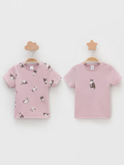 К 301156-2уп/розово-бежевый 2706 Н082 набор фуфайка (футболка) яс