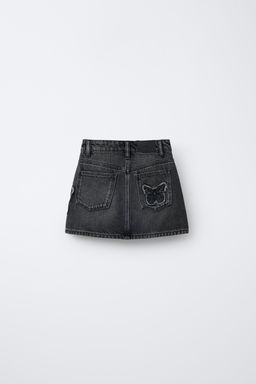 EMBROIDERED BUTTERFLY DENIM SKIRT - Zara фото 2