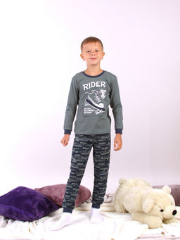 CRB wear / CWKB 50205-35 Пижама для мальчика (джемпер, брюки),хаки/Ex.Cherubino