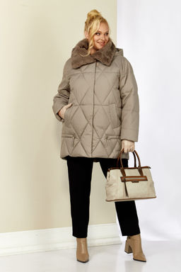 Куртка SHETTI 2207 бежево-серый