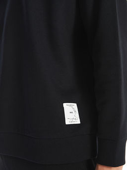 Bisiklet Yaka Uzun Kollu Erkek Sweatshirt