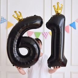 Воздушный шар фольгированный 40" «Цифра 1 с короной»