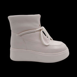 Ботинки на меху D320-28 светло бежевые