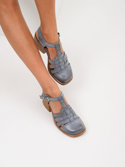 Босоножки 5035.23663bе.Вакса серая +коричневый