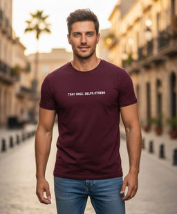 KM1876 Футболка (хлопок) БУРГУНДИ