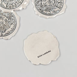 Декор металл для творчества «Оттиск печати, Король», набор 5 шт., 3×3 см