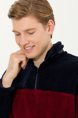 U. S. Polo Assn Мужской темно-синий комфортный свитшот с воротником стойкой - U.s. polo assn фото 2