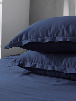 Наволочка SL Home Tencel, 50×70+3 см, синяя, тенсель, эвкалиптовое волокно 100%