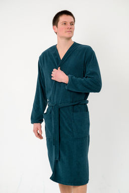 Халат мужской из махры Ренат изумруд макси - Амадэль фото 10