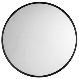 Зеркало настенное, интерьерное д80см, алюминиевая рама ширина 2,7см, цвет - черный (Китай)