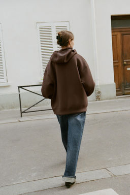 SUDADERA CAPUCHA CORDONES / Marr?n - Zara фото 7