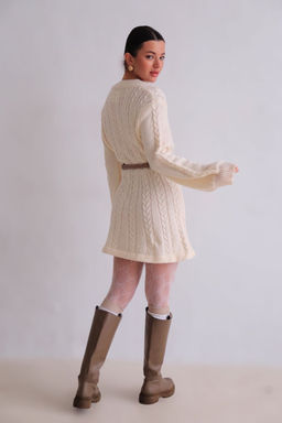 Martichelli Платье вязаное с косами айвори  фото 9