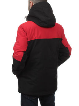 8875 BLACK RED Куртка мужская зимняя облегченная (130 гр. холлофайбер)