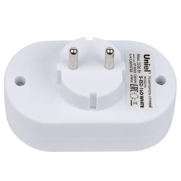 S-ES2-16O WHITE Разветвитель сетевой, б/з. 2 гнезда. 16А, 3500Вт. Белый. ТМ Uniel