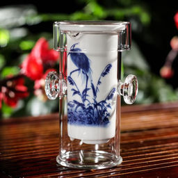 Стеклянная колба для заваривания чая «Горный пейзаж», 200 мл, 7×6×10.7 см, рисунок МИКС