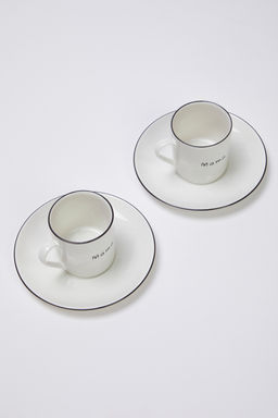 Trendyolmilla Home 2li Porselen Fiyonk/Kurdele Bask?l? Kahve Fincan? TPHSS25KFC00005 фото 4