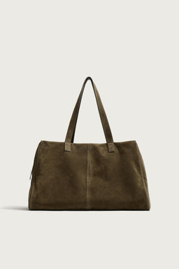 BOLSO DE VIAJE PIEL / Verde Caqui