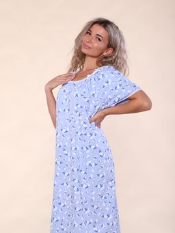 М296а сорочка Карина (сиреневые цветы)