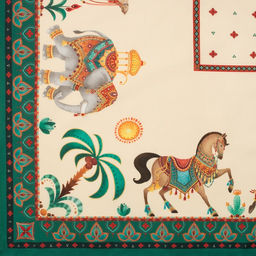 Набор столовый Этель Нью-Дели, скатерть 220х150 см, салф. 40х40 см-12шт, 100% хл  фото 10