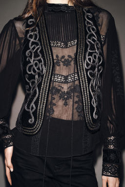 EMBROIDERED VELVET WAISTCOAT ZW COLLECTION