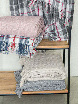 Покрывало вафельное 150x200 бежевый Хлопок 100% - Denastia фото 8