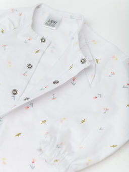 Кофта ясельная для девочки, бел/роз - Lesi kids фото 5