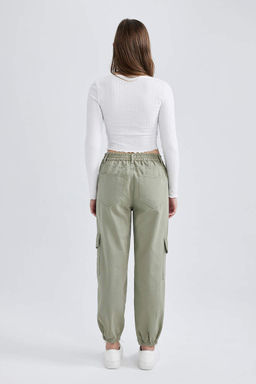 Брюки Cool Cargo Jogger из габардина из 100% хлопка - Defacto фото 5