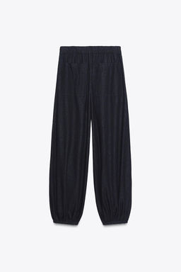 TRF BOMBACHO DENIM TROUSERS - Zara фото 7