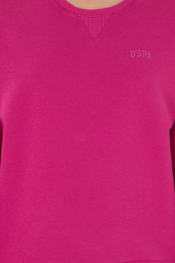 Женский базовый свитшот с круглым вырезом цвета фуксии - U.s. polo assn фото 20