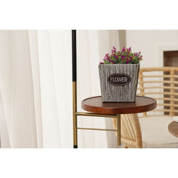 Кашпо для цветов плетёное «Луция», 16×16×15 см, квадрат, серое