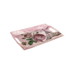 Поднос с ручками 33х23см, ф.прямоуг Париж 1266 - Коралл фото 2