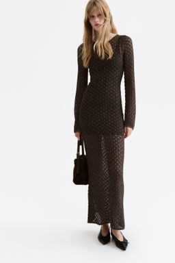Maxivestido en punto pointelle - H&m фото 6