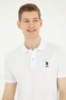 Мужская белая базовая футболка - U.s. polo assn фото 2
