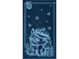 Полотенце махровое 6с103.412ж1 Аниме-единорог(джинс) 50х90см