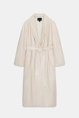 QUILTED LEATHER COAT ZW COLLECTION LIMITED EDITION - Zara фото 20