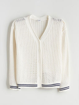 V Yaka Ajurlu K?z ?ocuk Triko H?rka