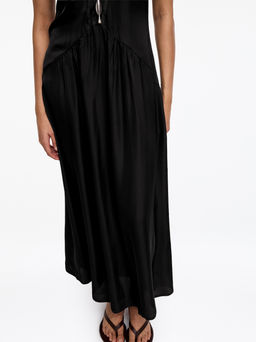 Vestido maxi con detalle de organza - H&m фото 5