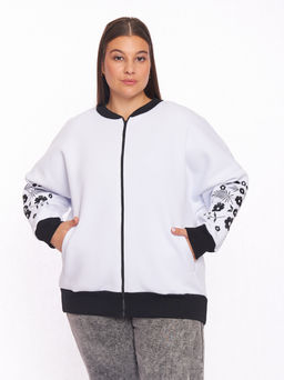 Бомбер с вышивкой GA02061WHT02