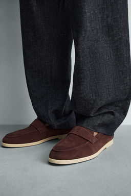 MOCAS?N PIEL CASUAL / Rojo Burdeos - Zara фото 3