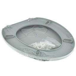 Сиденье для унитаза пластмассовое "Бантик" 45х37х3см, ментоловый (Россия)