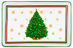 Масленка 13,5*9*6,5 см Новогодняя ёлка зеленый узор NEW BONE CHINA - Elan gallery фото 9